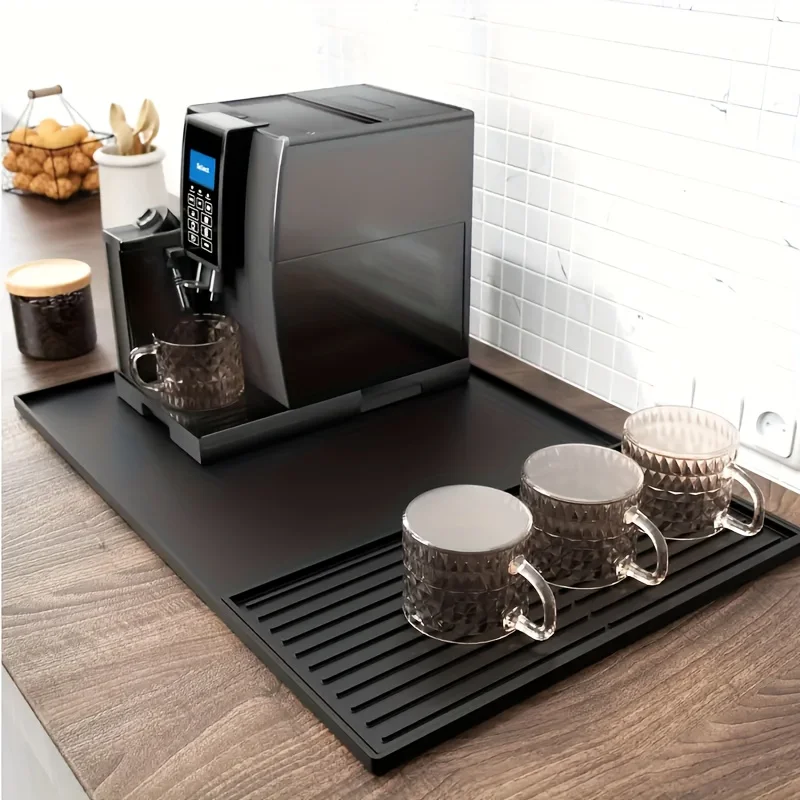 Bar Mat Rubber - 2-in-1 Silicone Coffee Bar Mat -