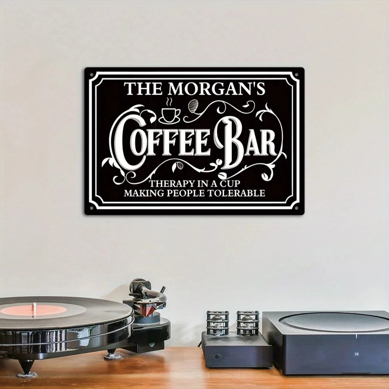 1PC Custom Text The Morgan's C - Home Bar And Coffee のレビューと価格