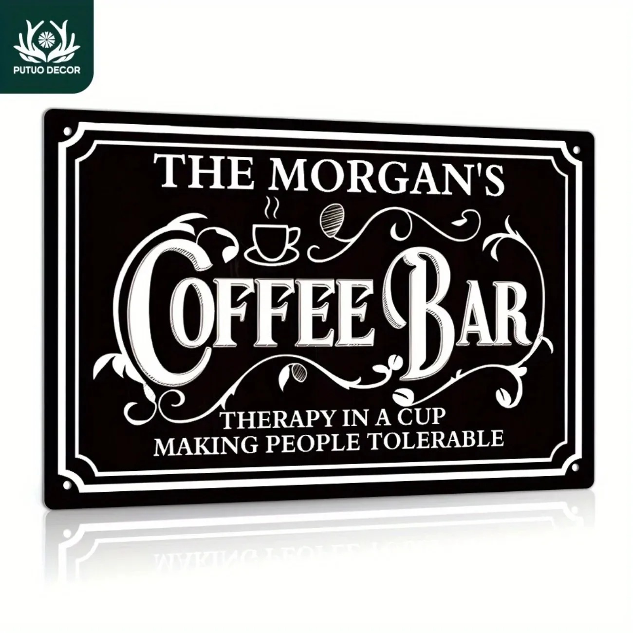1PC Custom Text The Morgan's C - Home Bar And Coffee のレビューと価格