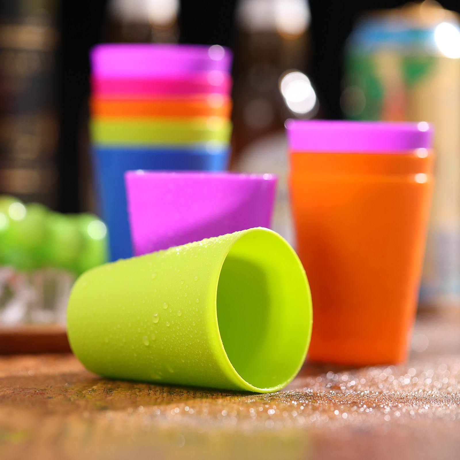 15Pcs Plastic Colorful Reusabl - Home Bar Supplies のレビューと価格