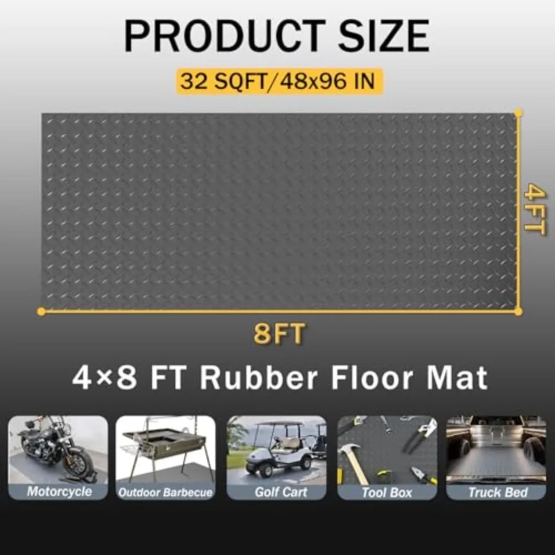 Garage Floor Mat,Thickened PVC - Bar Mat Rubber のレビューと価格