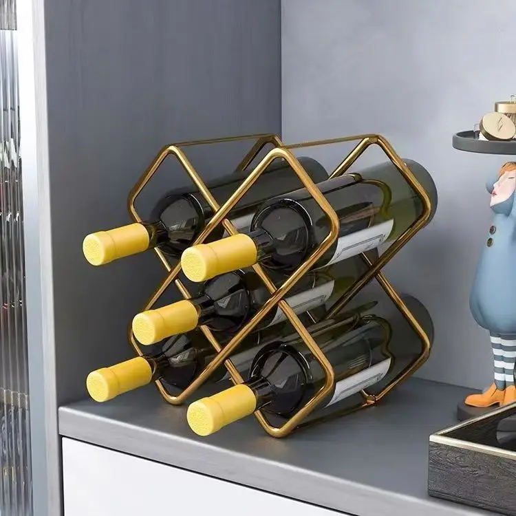 5 Grid Iron Metal Wine Rack Re - Home Bar And Cabinet のレビューと価格