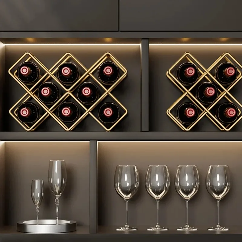 5 Grid Iron Metal Wine Rack Re - Home Bar And Cabinet のレビューと価格