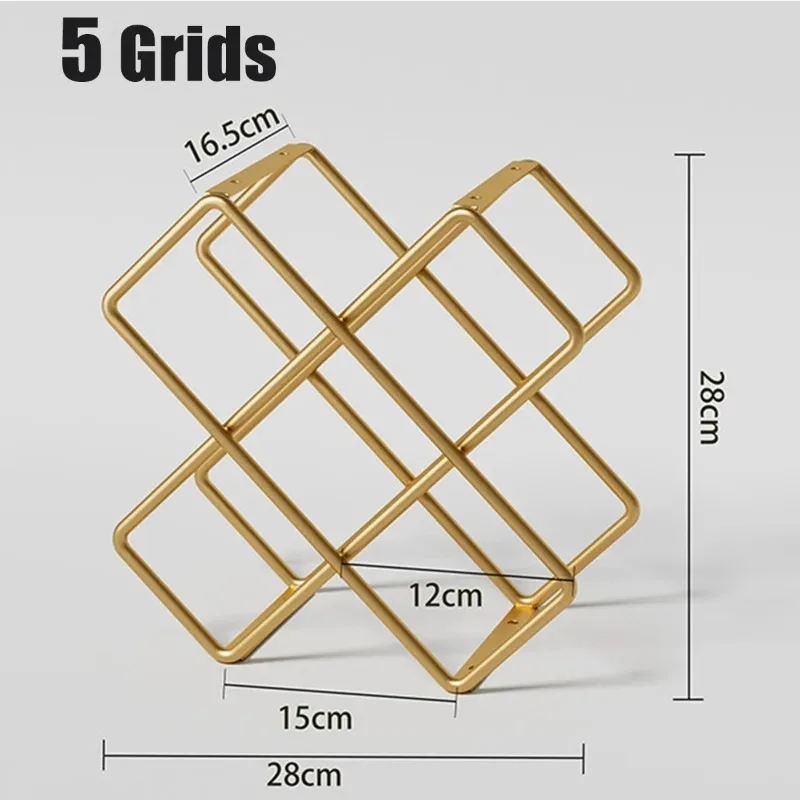 5 Grid Iron Metal Wine Rack Re - Home Bar And Cabinet のレビューと価格