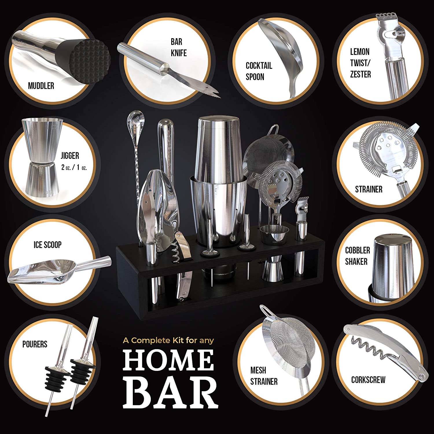 stllCamol 14-Piece Stainless S - Boston Shaker Set のレビューと価格