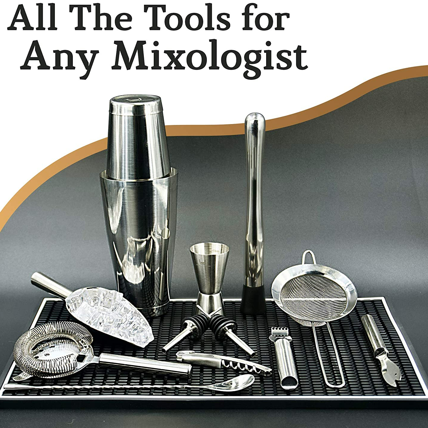 stllCamol 14-Piece Stainless S - Boston Shaker Set のレビューと価格