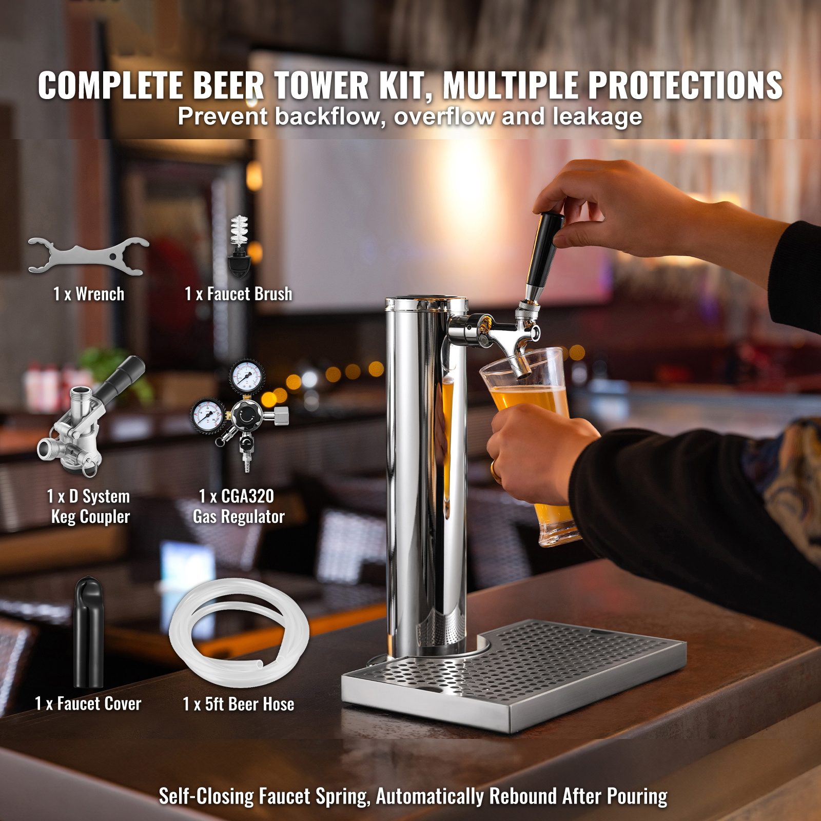 Stainless Steel Single-Tap Bee - Home Bar Setup Kit のレビューと価格