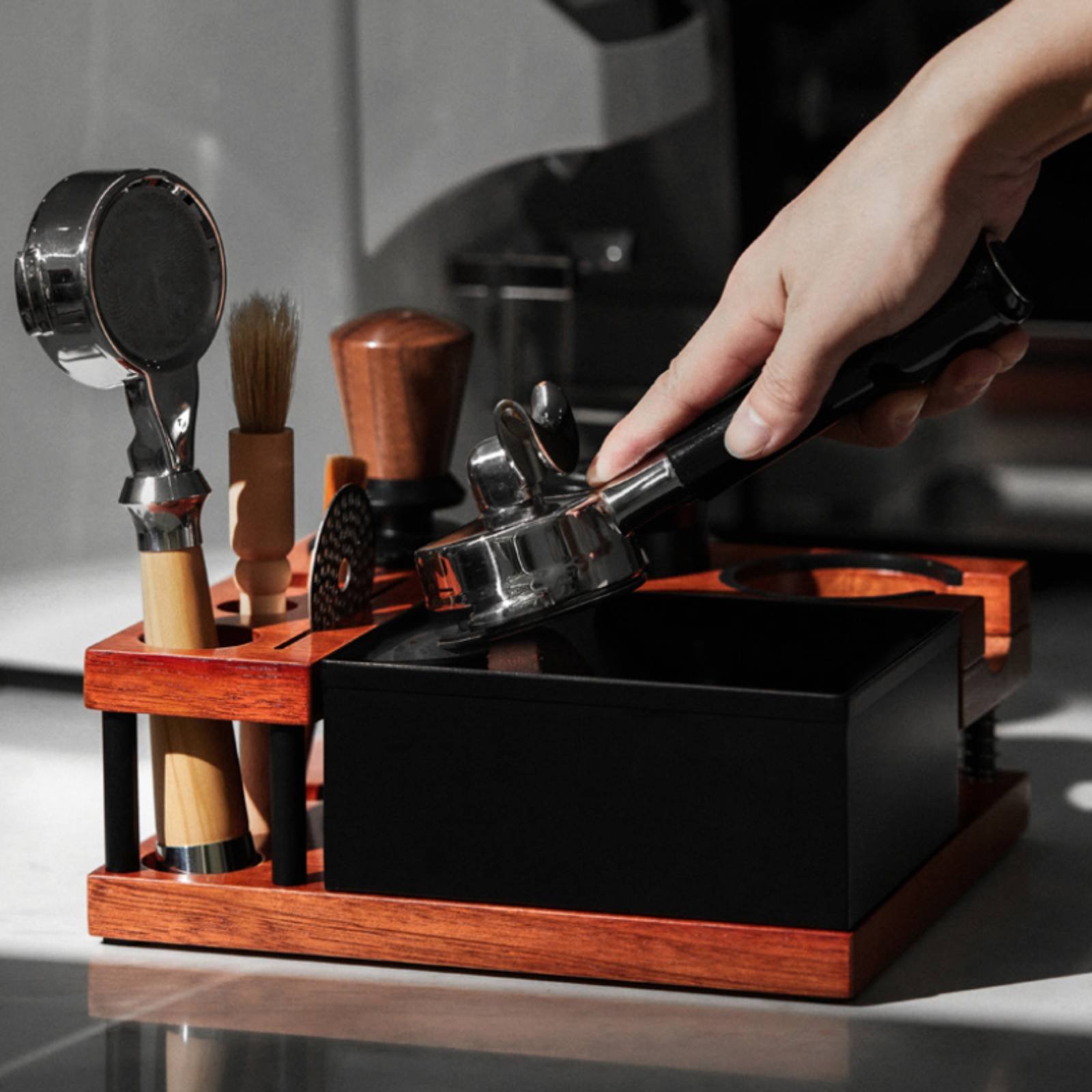 Wood Tamping Station Multi-Fun - Home Barista のレビューと価格