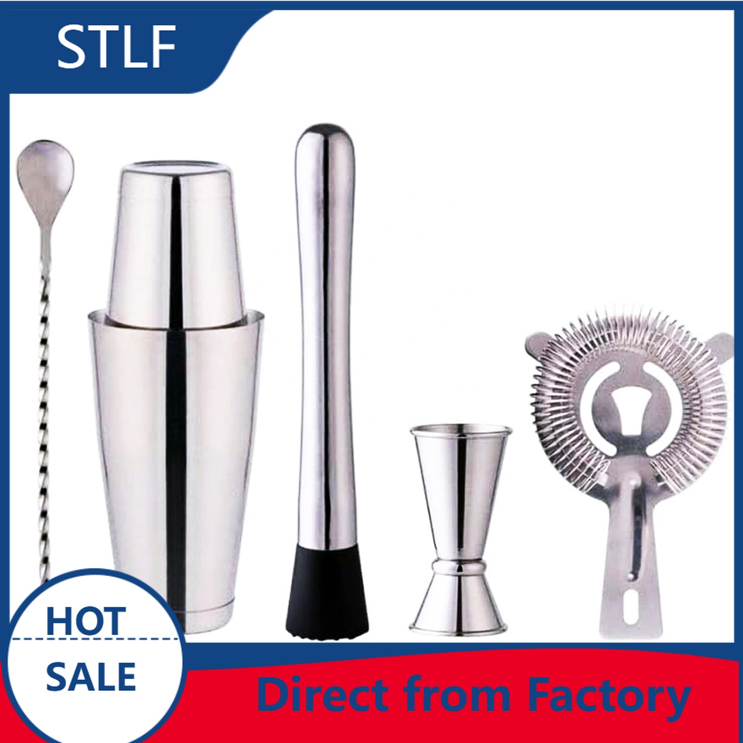 stllFactory Hot Selling 6pc Bo - Boston Shaker Set のレビューと価格