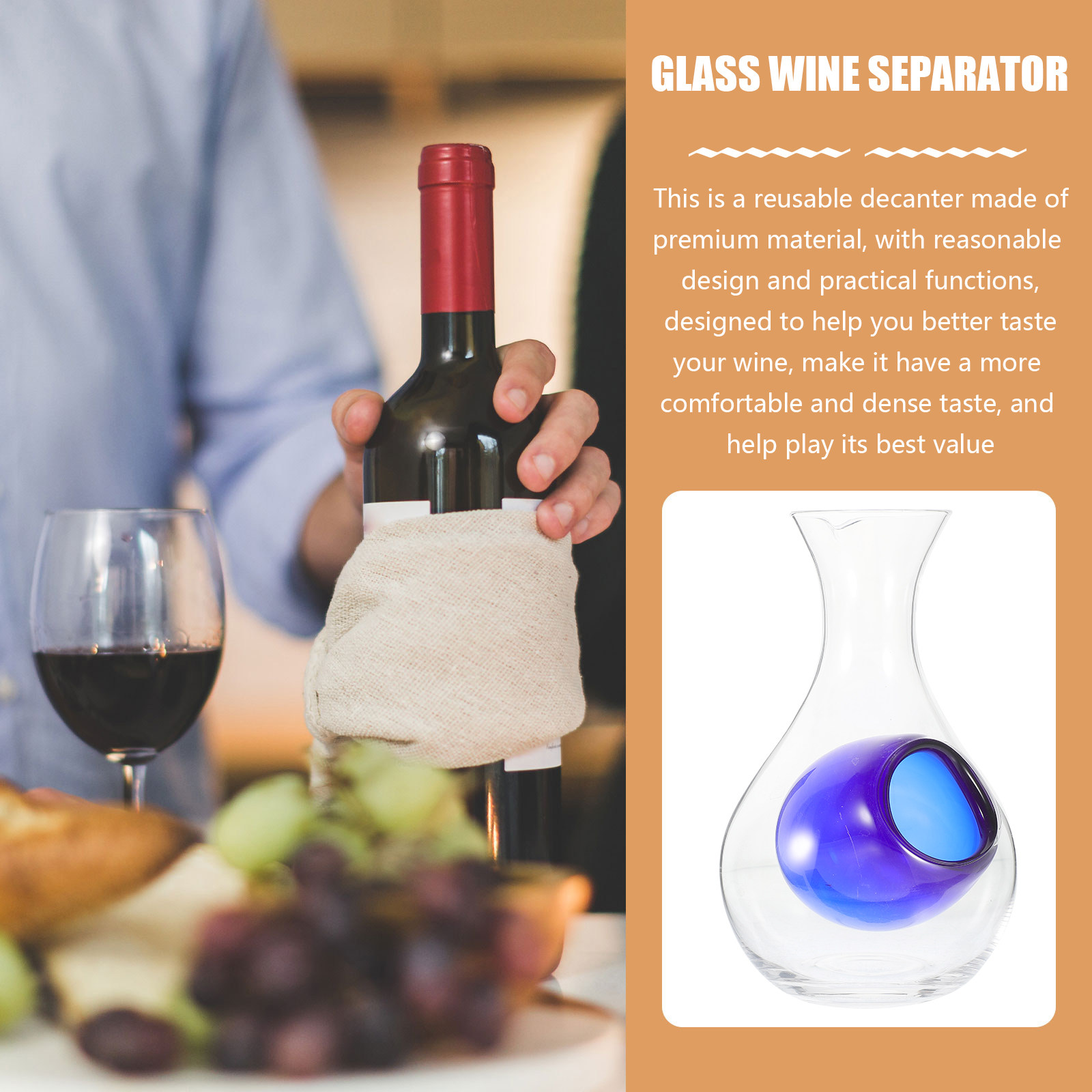 Wine Decanter Premium Glass El - Home Bar Supplies のレビューと価格