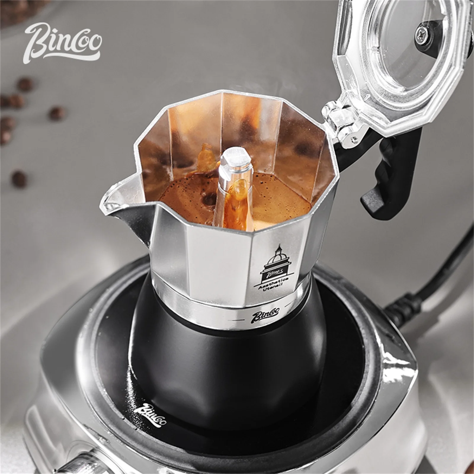BINCOO Double Valve Moka Pot，E - Home Barista のレビューと価格