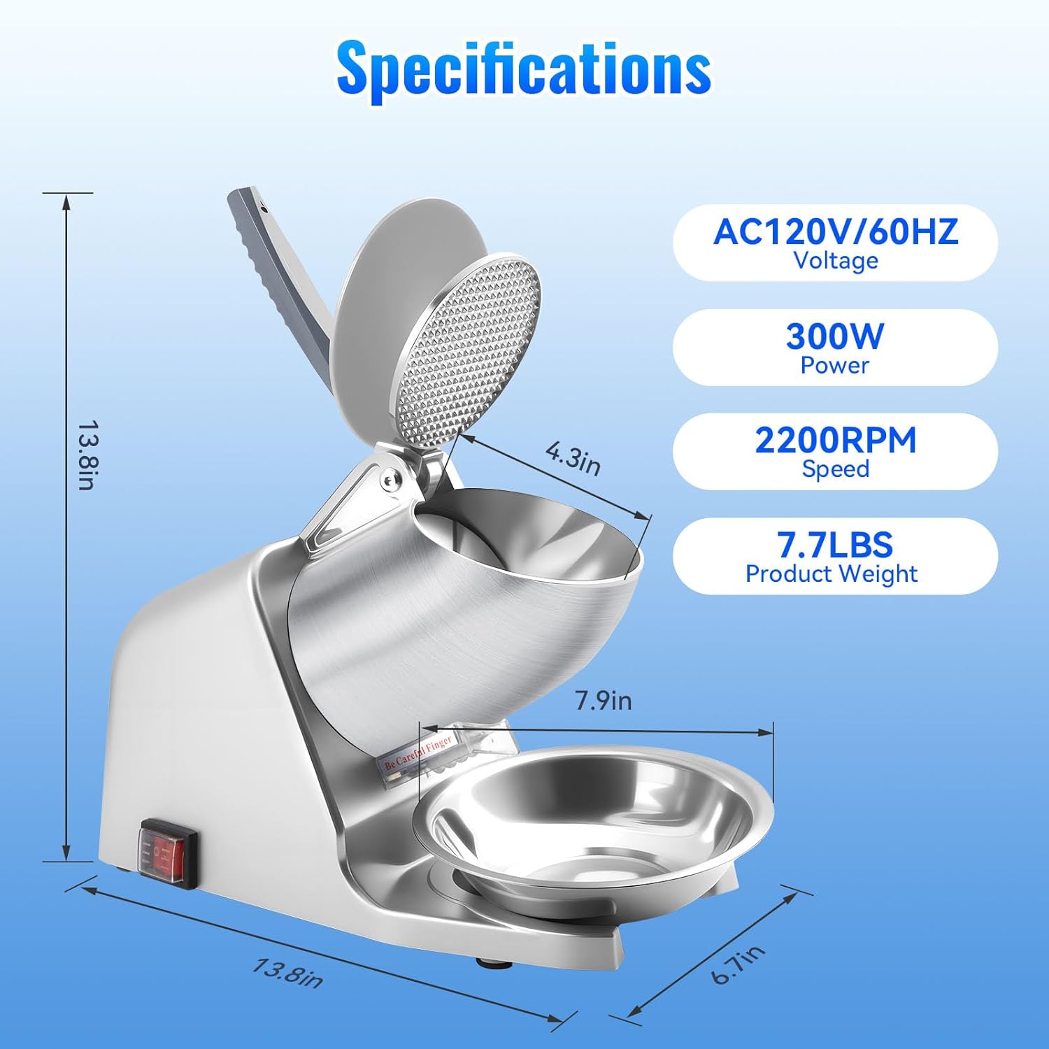 186lbs/h Dual Blade Ice Shaver - Ice Pick Pick のレビューと価格