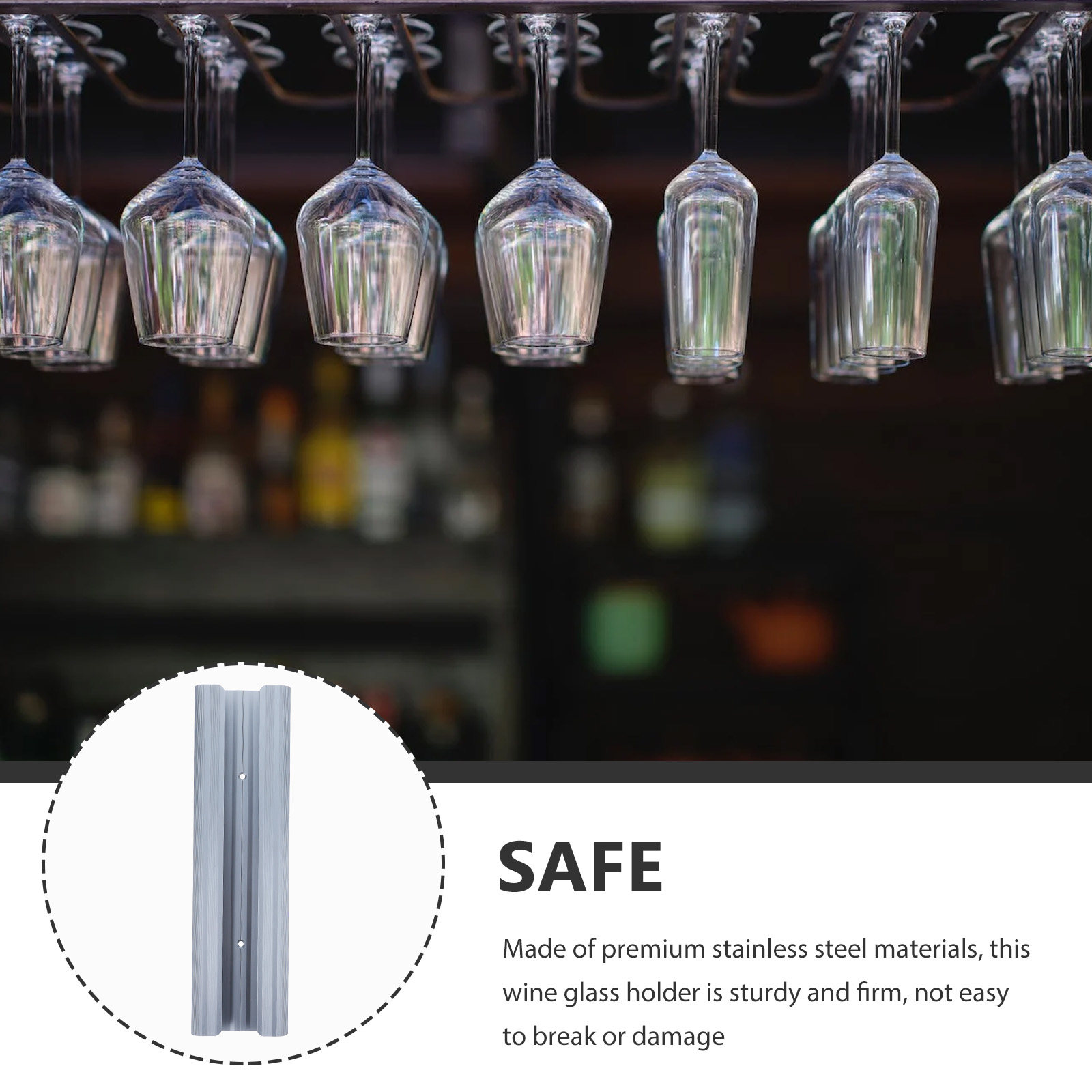 Wine Glass Rack Stainless Stee - Home Bar And Cabinet のレビューと価格