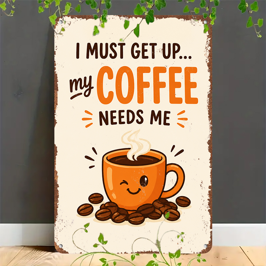 2D flat retro metal tin plate, - Home Bar And Coffee のレビューと価格