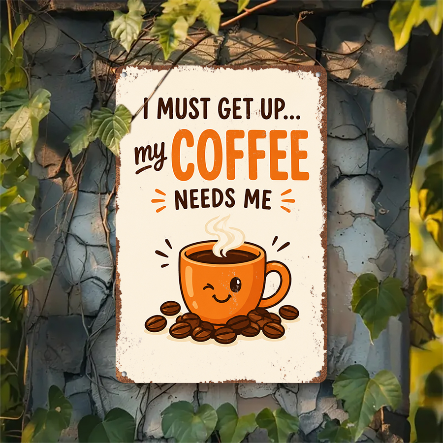 2D flat retro metal tin plate, - Home Bar And Coffee のレビューと価格