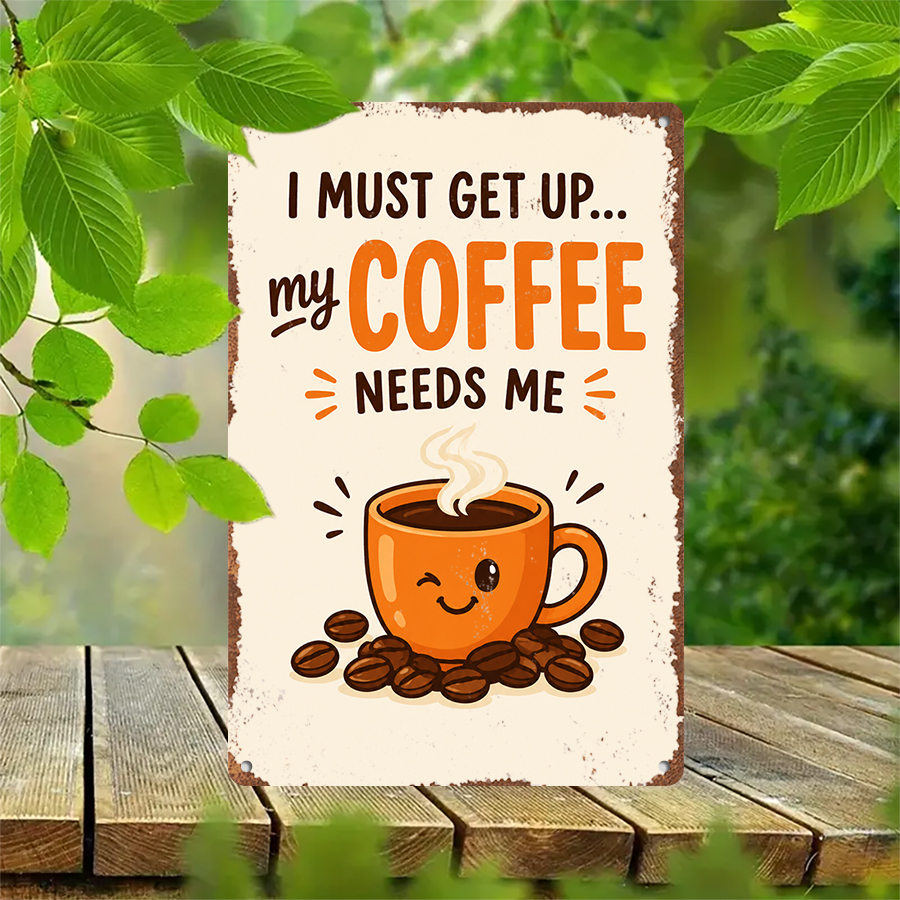 2D flat retro metal tin plate, - Home Bar And Coffee のレビューと価格