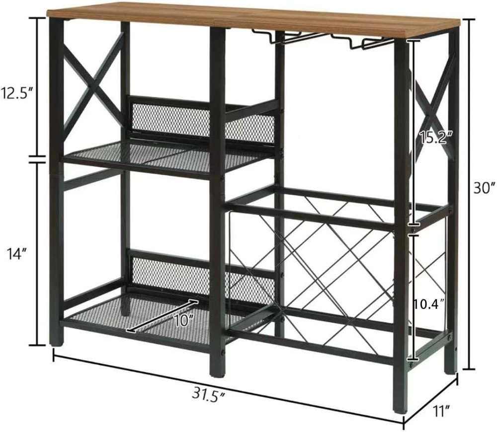 Rustic Freestanding Wine Rack  - Home Bar And Cabinet のレビューと価格