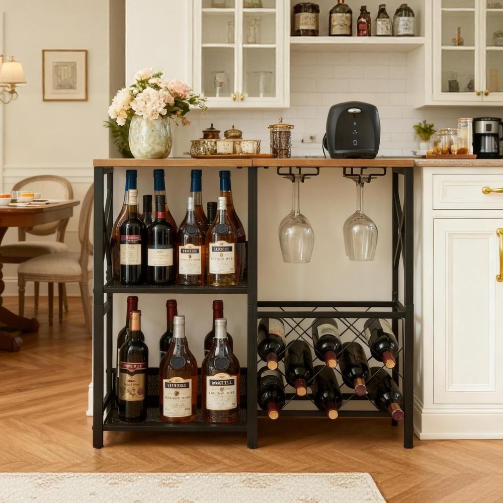 Rustic Freestanding Wine Rack  - Home Bar And Cabinet のレビューと価格
