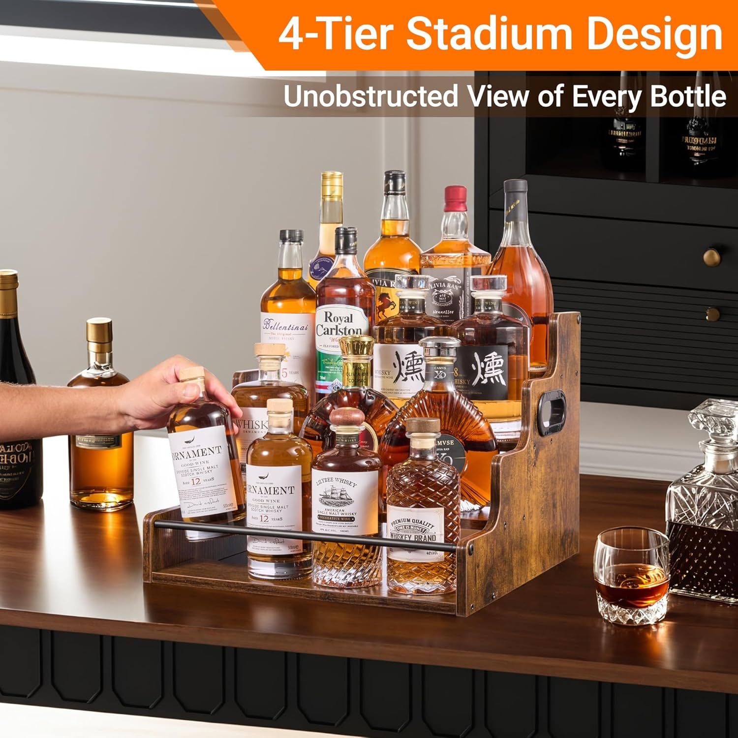 Liquor Bottle Display Shelf, C - Home Bargains のレビューと価格