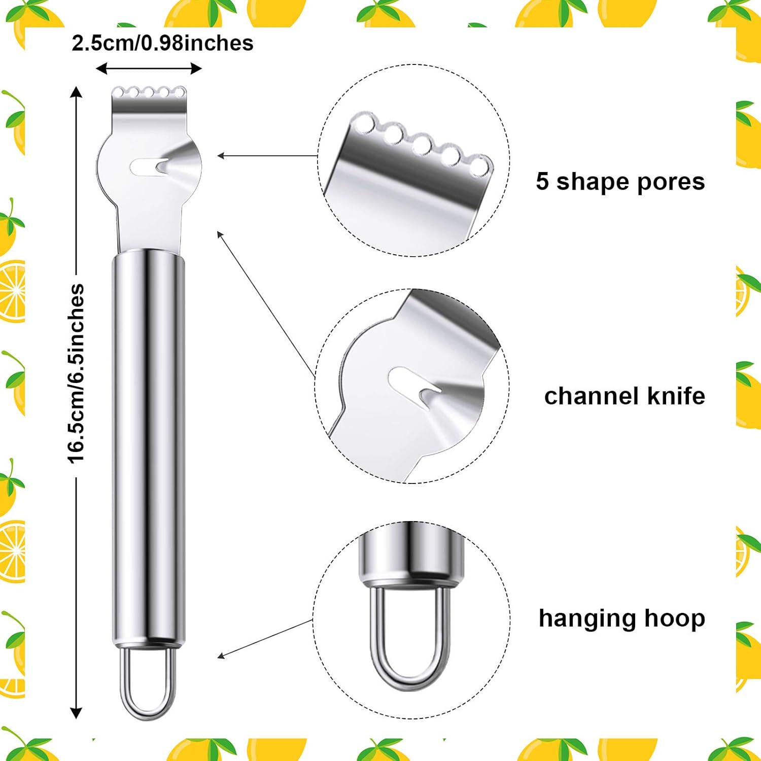 2 Pieces Stainless Steel Lemon - Peeler Channel Knife のレビューと価格