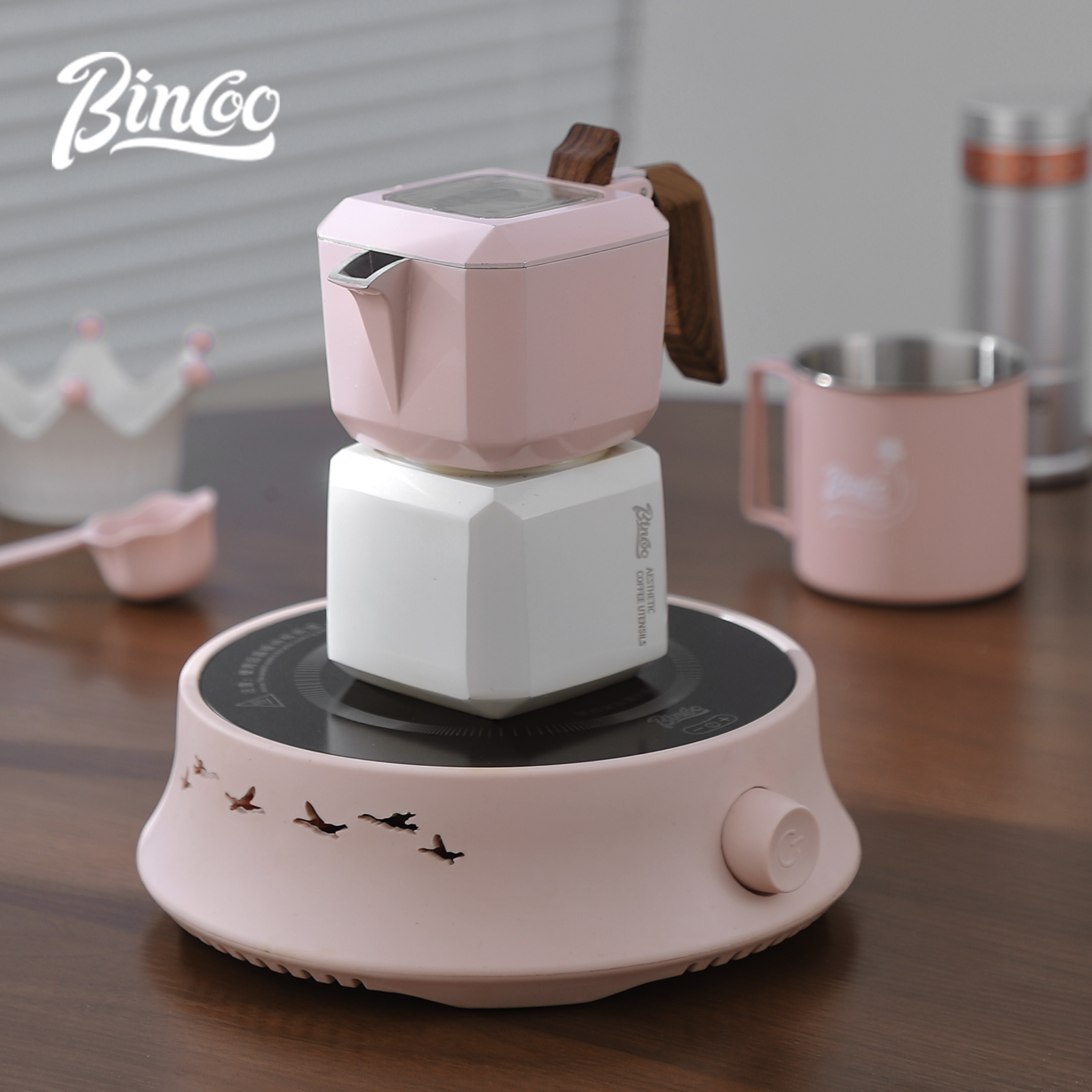 BINCOO Dual Valve Moka Pot Squ - Home Barista のレビューと価格