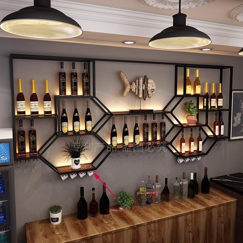 Metal Shelves Wine Cabinet Liv - Home Bar And Cabinet のレビューと価格