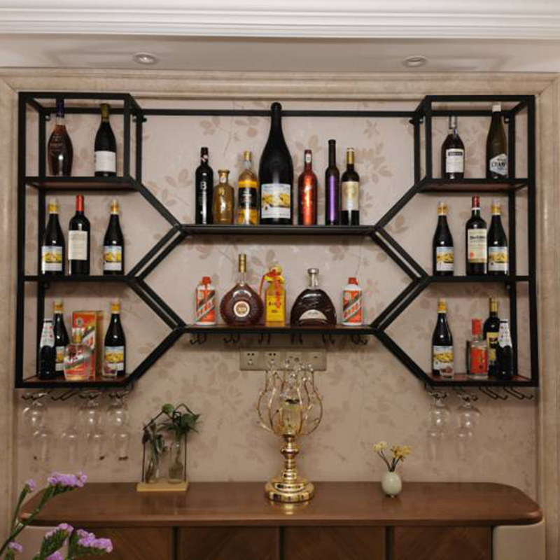 Metal Shelves Wine Cabinet Liv - Home Bar And Cabinet のレビューと価格