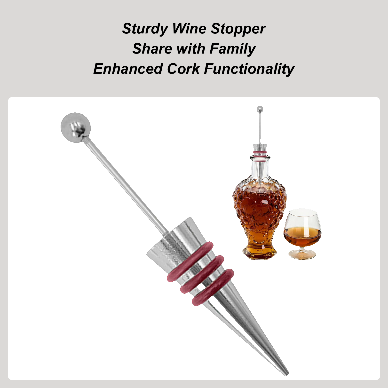 Wine Stopper Alloy Silicone Re - Home Bar Supplies のレビューと価格