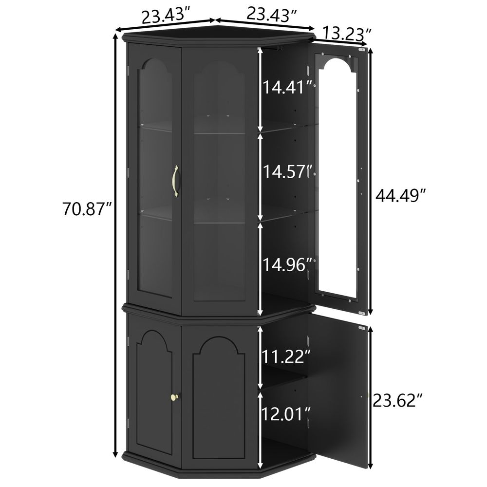 Corner Bar Cabinet w LED Light - Home Bar And Cabinet のレビューと価格